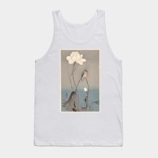 Kingfisher with Lotus Flower Tank Top